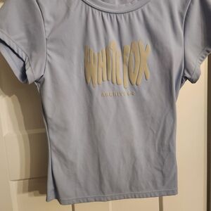 White Fox Light Blue Babydoll Tee